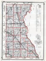 Juneau County Map, Wisconsin State Atlas 1959